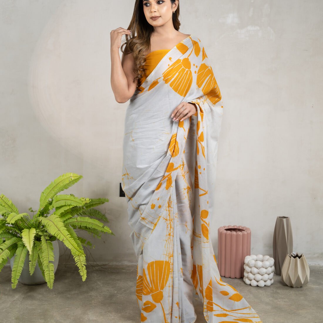 Handcrafted Cotton Batik Saree 2643