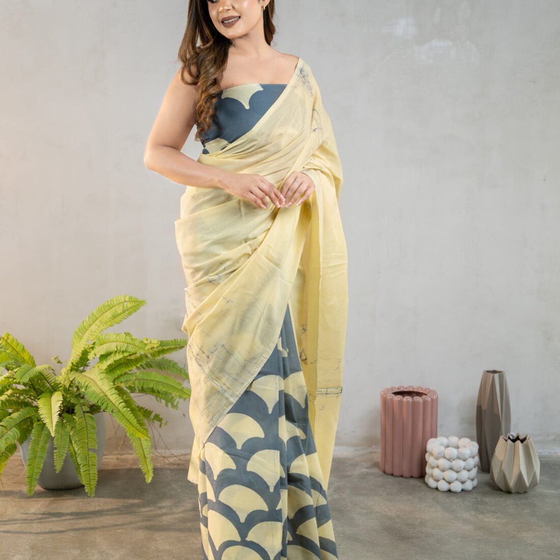 Handcrafted Cotton Batik Saree 2640