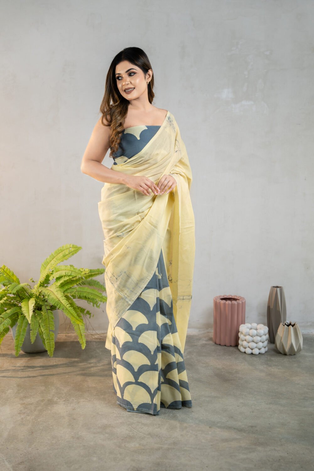 Handcrafted Cotton Batik Saree 2640