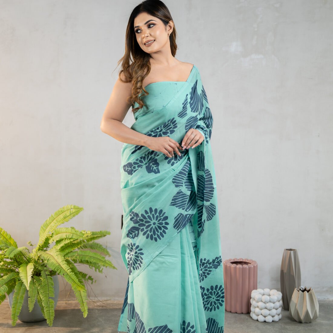 Handcrafted Cotton Batik Saree 2641