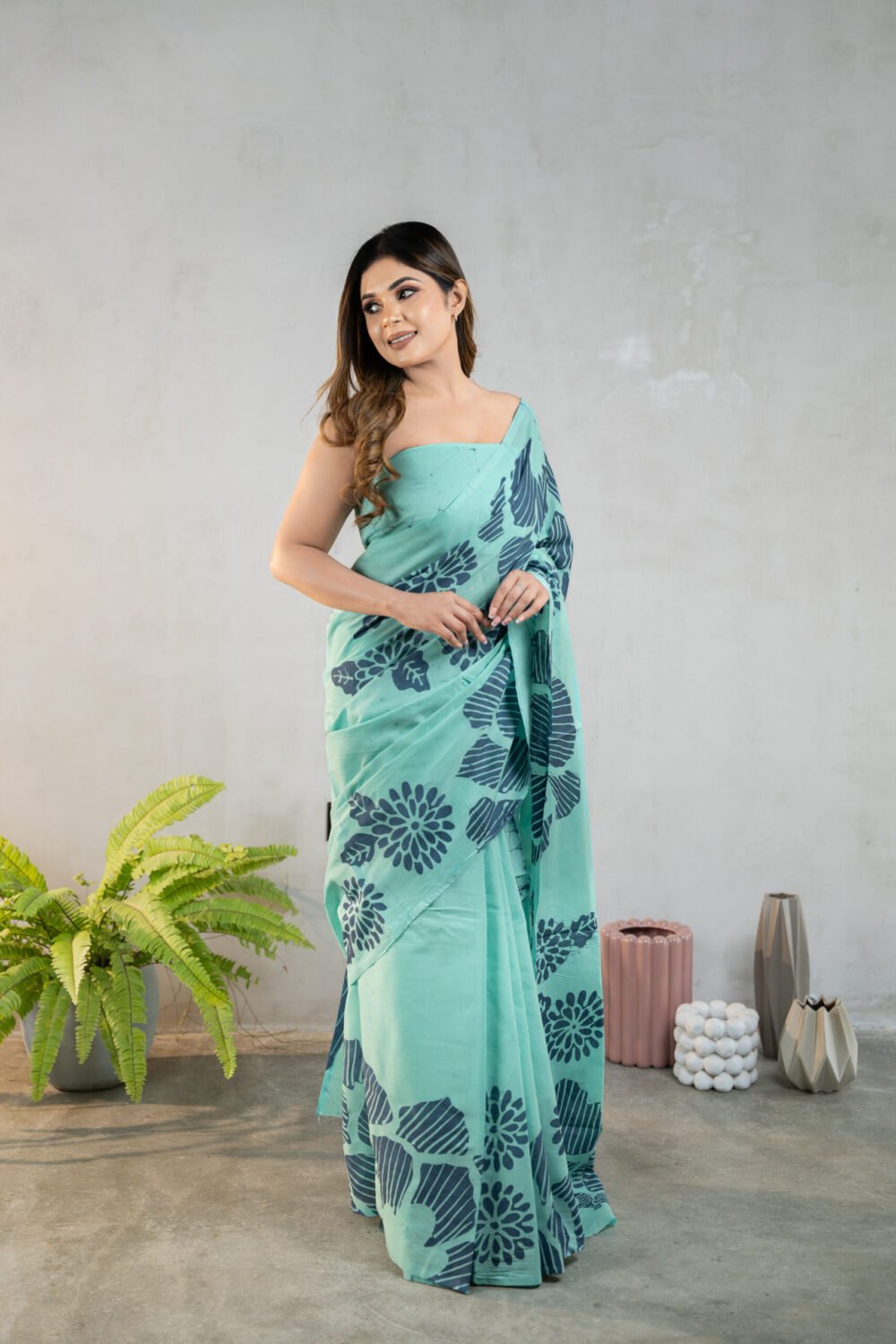 Handcrafted Cotton Batik Saree 2641
