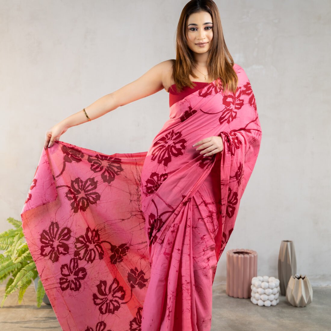 Handcrafted Cotton Batik Saree 2649