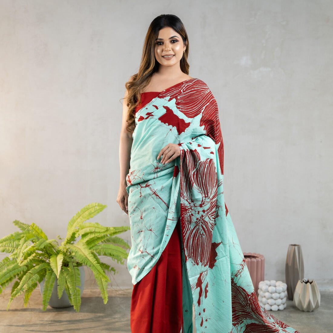 Handcrafted Cotton Batik Saree 2665
