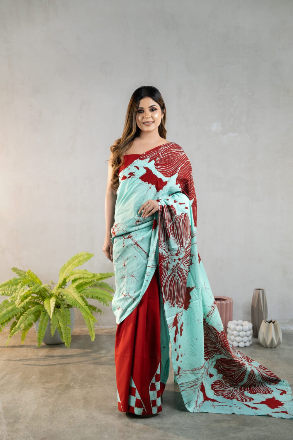 Handcrafted Cotton Batik Saree 2665