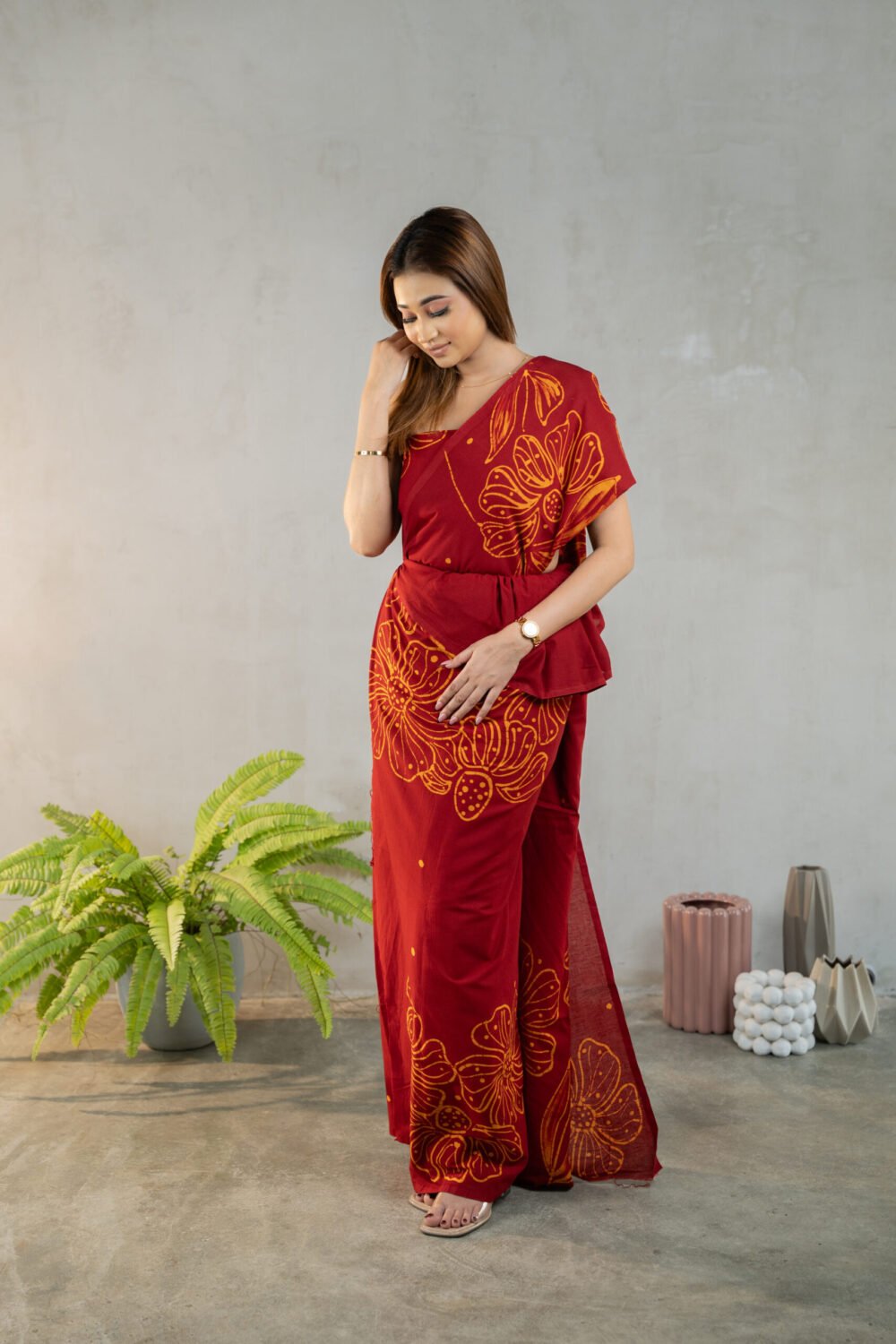 Handcrafted Cotton Batik Saree 2623